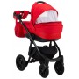 Коляска 2 в 1 Adamex Erika CR282 червоний-Червона шкіра (перфорація)