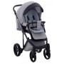 Коляска 2 в 1 Adamex Lucianо CR205 світло-сірий - чорна шкіра (видавлений точка)