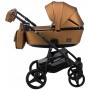 Коляска 2 в 1 Adamex Barcelona кожа 100% Y230 бронза (перламутр)