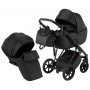 Коляска 2 в 1 Bair Infinity шкіра 100% BI-2230 black (чорний)