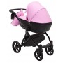 Коляска 2 в 1 Bair Tokyo кожа 100% 73 розовый - черный