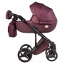 Коляска 2 в 1 Adamex Luciano jeans Q8 бордо