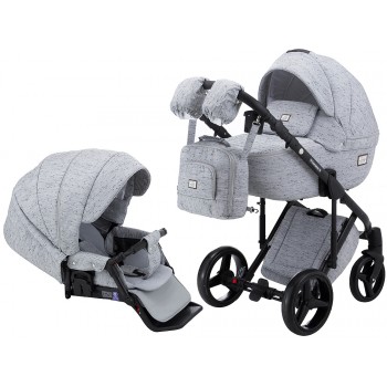 Коляска 2 в 1 Adamex Luciano Y3 - CZ світло-сірий (чорна рама)