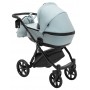Коляска 2 в 1 Bair Tokyo кожа 100% 70 светло-серый