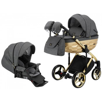 Коляска 2 в 1 Adamex Chantal Star Polar (Gold) Star 1