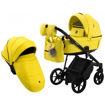 Коляска 2 в 1 Adamex Belissa ECO шкіра 100% SA-22 лимонний