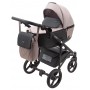 Коляска 2 в 1 Bair City Soft 455 капучино - черная кожа