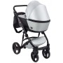 Коляска 2 в 1 Bair Mirello Plus шкіра 100% MP-31 срібло, перламутр - чорний
