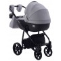 Коляска 2 в 1 Adamex Hybryd Plus BR205 світло-сірий - чорна шкіра (видавлений точка)