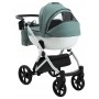 Коляска 2 в 1 Bair Next White кожа 100% 68 нефрит
