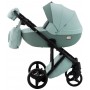 Коляска 2 в 1 Adamex Lucianо CR234 нефрит - нефрит шкіра (видавлена точка)