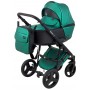Коляска 2 в 1 Bair Mirello Plus шкіра 100% MP-35 зелений перламутр - чорний