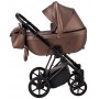 Коляска 2 в 1 Bair Infinity шкіра 100% BI-02-AMO bronze pearl (бронза перламутр)