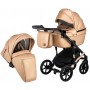 Коляска 2 в 1 Bair Polo (Cooper) кожа 100% 26C капучино (перламутр)