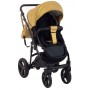 Коляска 2 в 1 Bair Crystal 100% кожа BC-40 золото перламутр - черный