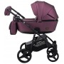Коляска 2 в 1 Adamex Barcelona шкіра 100% Y233 фіолетовий (перламутр)