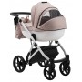 Коляска 2 в 1 Bair Next White кожа 100% 64 латте