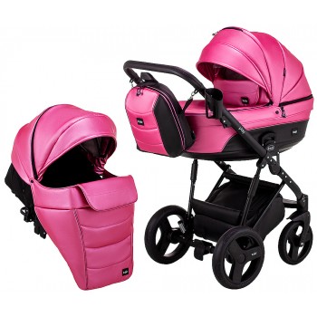Коляска 2 в 1 Bair Play Plus BPL-104 малиновий (перламутр) - чорний