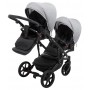 Коляска 2 в 1 для двойни Bair Next DUO Soft 10 серый