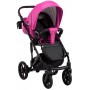 Коляска 2 в 1 Bair Polo (Black) шкіра 100% 30 малиновий