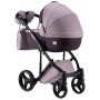 Коляска 2 в 1 Adamex Luciano Y59 світло-бузковий льон - темно-Бузкова шкіра (видавлена точка)
