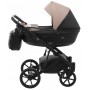 Коляска 2 в 1 Bair Kiwi кожа 100% BK-18/15 капучино - черный