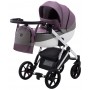 Коляска 2 в 1 Bair Next White кожа 100% 62 светло-сиреневый