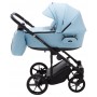 Коляска 2 в 1 Adamex Porto Light ECO кожа 100% SA-17 голубой