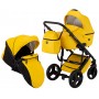 Коляска 2 в 1 Bair Leo кожа 100% GN-80 желтый