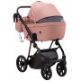 Коляска 2 в 1 Bair Infinity кожа 100% BI-2202 pink powder (розовый пудра)