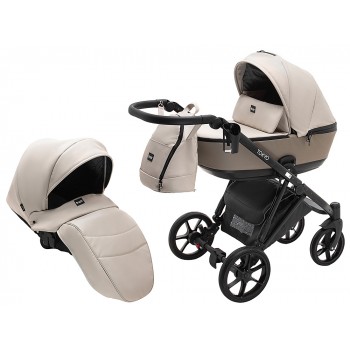 Коляска 2 в 1 Bair Tokyo кожа 100% 72 бежевый - капучино