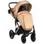 Коляска 2 в 1 Bair Polo (Cooper) кожа 100% 26C капучино (перламутр)