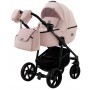 Коляска 2 в 1 Adamex Hybryd Plus BR229 рожевий (пудра) - рожевий (пудра) шкіра (видавлений точка)
