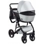 Коляска 2 в 1 Bair Mirello Plus шкіра 100% MP-31 срібло, перламутр - чорний