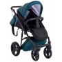 Коляска 2 в 1 Bair Leo шкіра 100% GN-31 морська хвиля