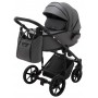 Коляска 2 в 1 Adamex Porto Light ECO кожа 100% SA-4 темно-серый