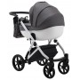 Коляска 2 в 1 Bair Next White кожа 100% 63 графит