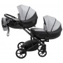 Коляска 2 в 1 для двойни Bair Next DUO Soft 10 серый