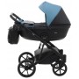 Коляска 2 в 1 Bair Kiwi шкіра 100% BK-7/15 блакитний-Чорний