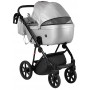 Коляска 2 в 1 Bair Infinity шкіра 100% BI-03 silver (срібло, перламутр)