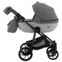 Коляска 2 в 1 Adamex Hybryd Plus BR242 графіт - сіра шкіра (видавлений точка)