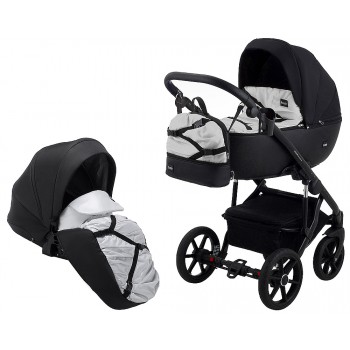 Коляска 2 в 1 Bair Future FF-06 чорний - світло-сірий