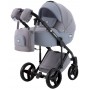 Коляска 2 в 1 Adamex Lucianо CR227 сірий льон - сіра шкіра (видавлений точка)