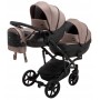 Коляска 2 в 1 для двойни Bair Next DUO Soft 03 темный капучино