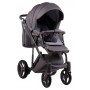 Коляска 2 в 1 Adamex Luciano шкіра 100% Q102 графіт