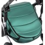 Коляска 2 в 1 Bair Star (Silver) шкіра 100% 41S зелений (перламутр) - графітова люлька