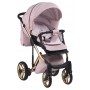 Коляска 2 в 1 Adamex Luciano Polar (Gold) Y813 розовый пудра (кожа) - розовый