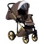 Коляска 2 в 1 Adamex Luciano Polar (Gold) Y801 біла (шкіра) - капучіно