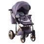 Коляска 2 в 1 Adamex Luciano Polar (Gold) Y811 сиреневый (кожа) - сиреневый