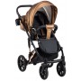Коляска 2 в 1 Bair Polo (Cooper) кожа 100% 28C бронза (перламутр)